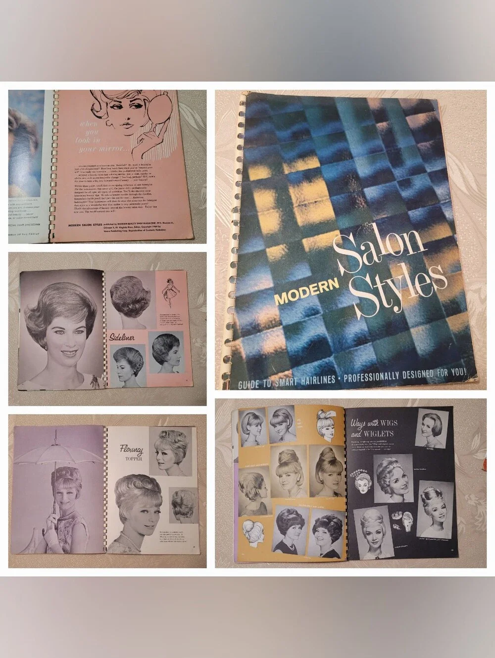 Vintage Modern Salon Style Hairstyling Hairdresser Magazines set of 6